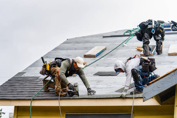 Professional Gutter Installation technician working in Lake Park, FL